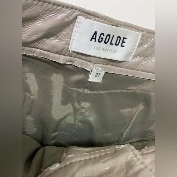 Agolde - Recycled Leather 90's Pinch Waist Pants - Picture 8 of 15